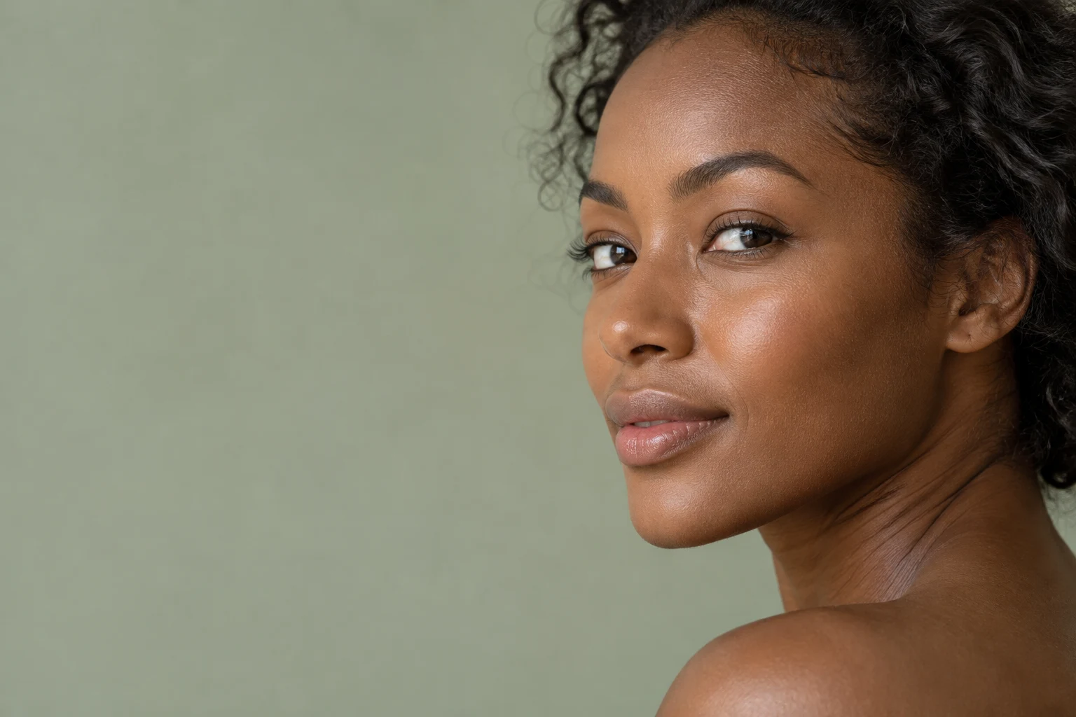 Redaktionell beautybild med naturligt porträtt för RelyOn Beauty Clinic Örebro