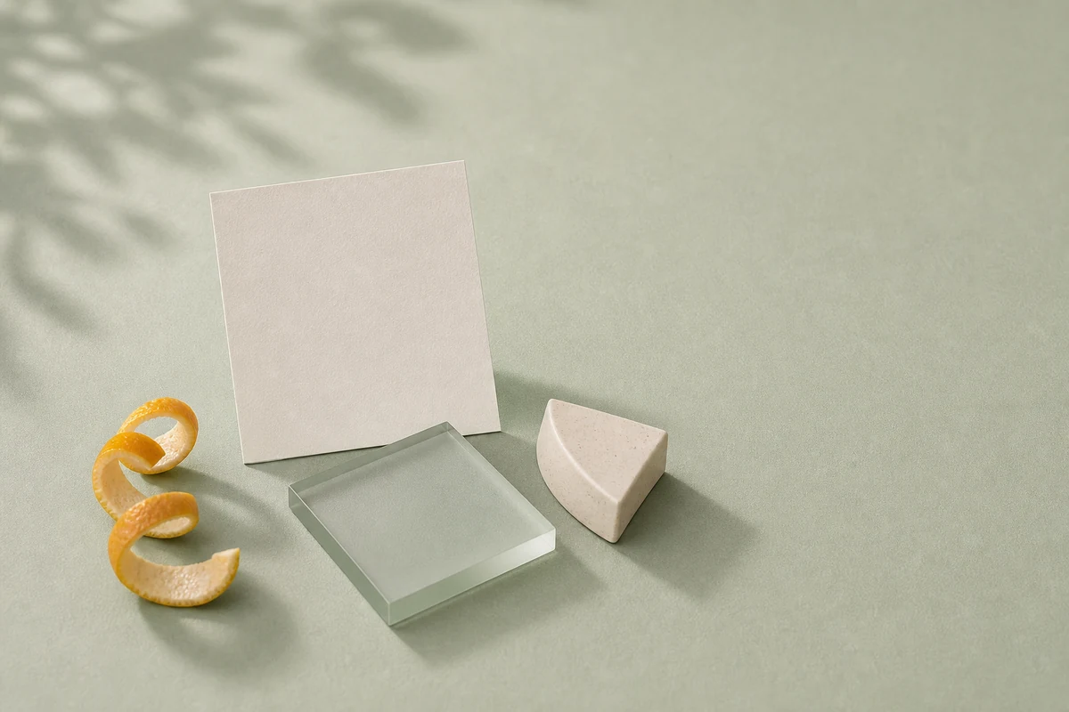 Kemisk peeling visualiserad med citrus och frostat glas